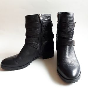 Essex Lane Black Leather Boots